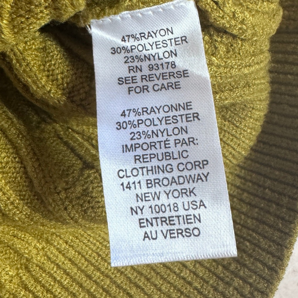Truth by Republic Womens Cable Knit Short Sleeve Sweater Pear Green Size M - Picture 8 of 8